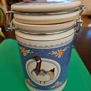 vintage ceramic goose canister storage George good Fabrizio Japan 1985